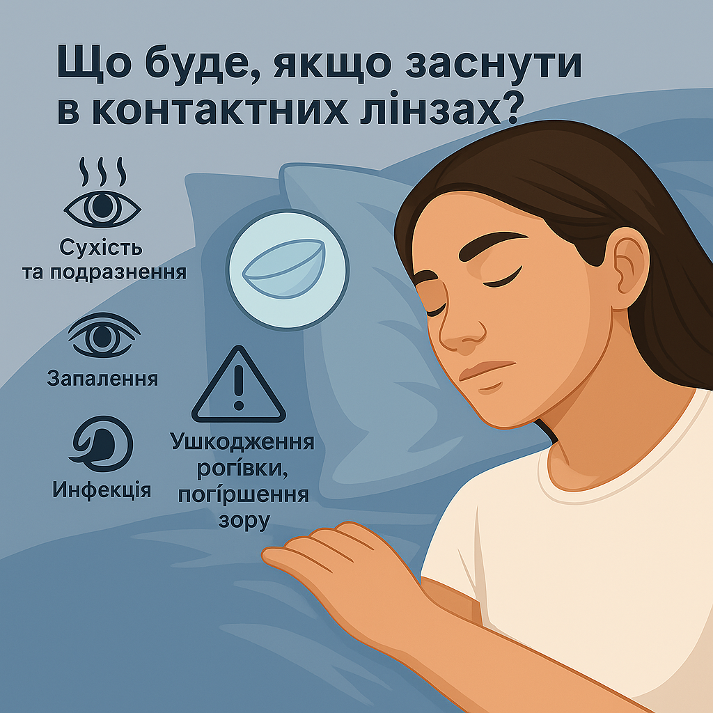 Що буде, якщо заснути в контактних лінзах?