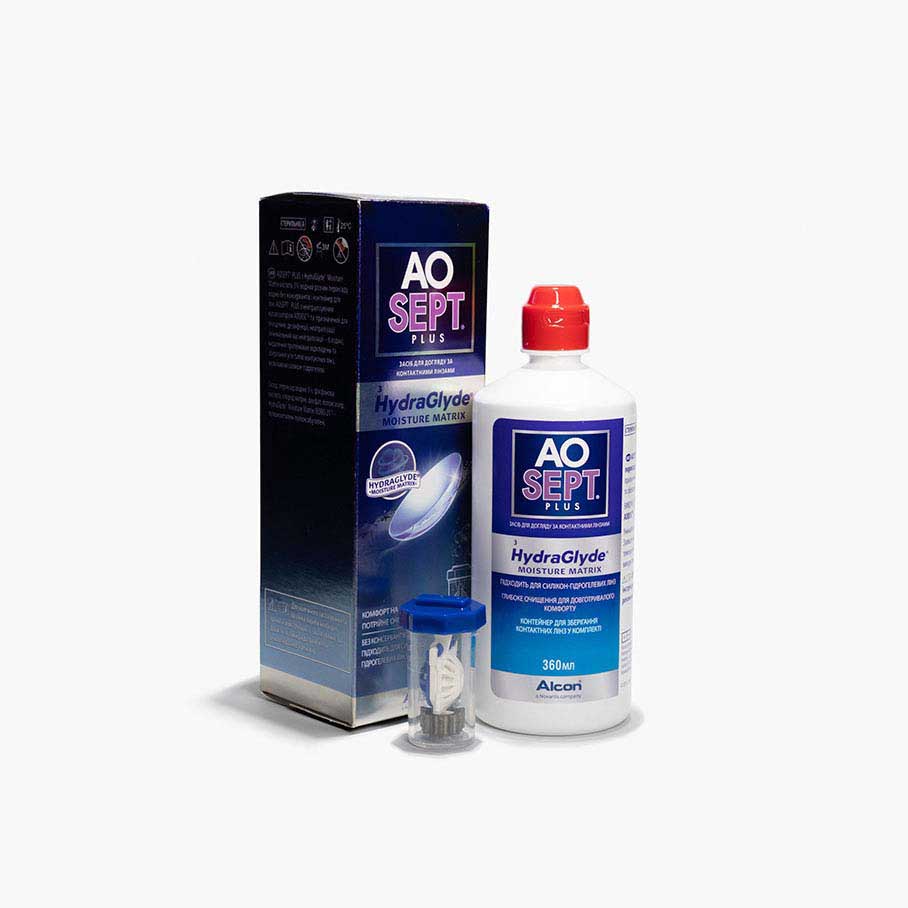 Розчин для контактних лінз ALCON AOSEPT PLUS HYDRAGLYDE 360 ml-Фото-1 https://opticaluxor.ua