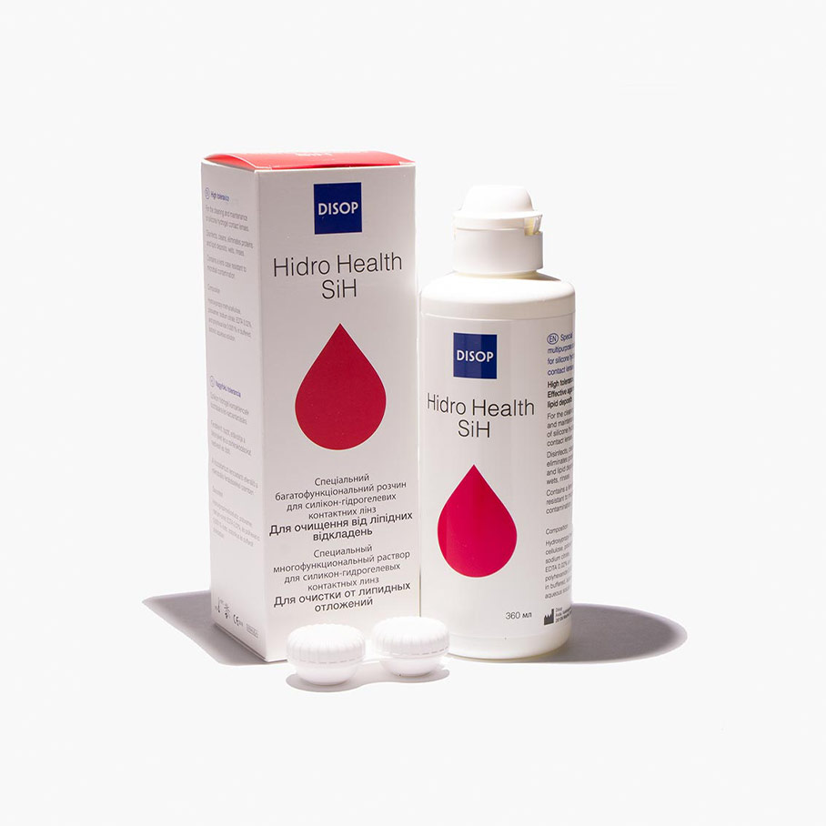 Раствор для контактных линз DISOP Hydro Health SiH 360 мл-Фото-1
