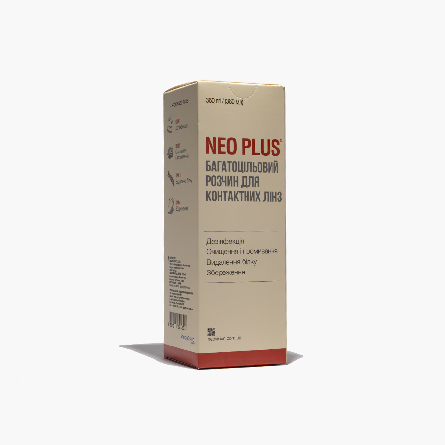 Раствор для контактных линз NEO PLUS в упаковці 360 ml